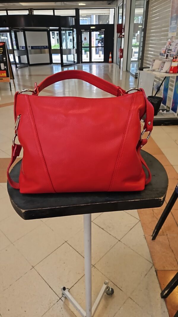 Sac Bandoulière en Cuir Rouge